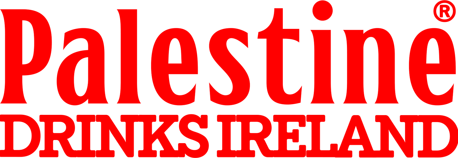 Palestine Drinks Ireland logo in its original red colour
